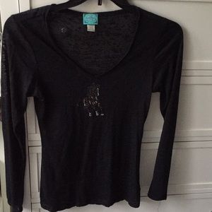 Cowgirl Hardware long sleeve horse T